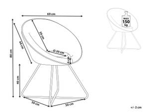 Chaise de salle à manger FLOBY II Noir - Gris - Gris lumineux