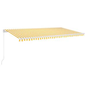 Auvent rétractable 3006540-2 Blanc - Jaune - 600 x 300 x 1 cm