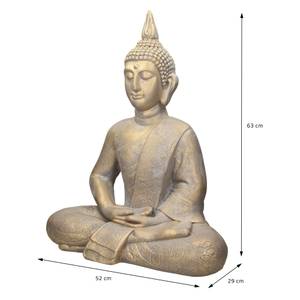 Buddha Figur 52x29x63cm bronze Braun - Kunststoff - 29 x 63 x 52 cm