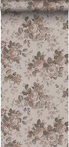 papier peint fleurs vintage 6965 Rose foncé