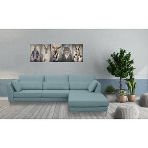 Canapé d'angle droit tissu vert - SCAVO Bleu - Bois manufacturé - 270 x 90 x 182 cm