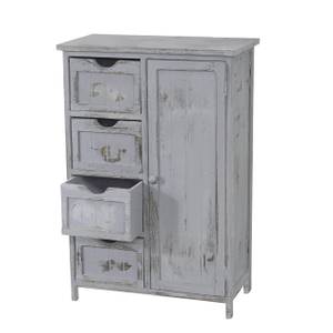 Commode D12 Gris - En partie en bois massif - 55 x 82 x 30 cm