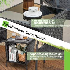 Balkonset ZB33402 (3-teilig) Braun - Rattan