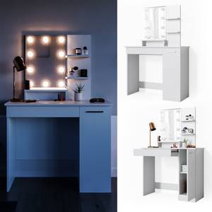 Coiffeuse Julia blanc & LED Blanc