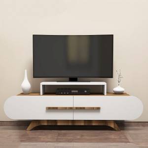 Meuble TV Rose Beige - Bois manufacturé - 37 x 50 x 145 cm