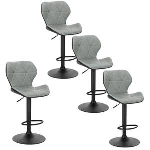 Barhocker Dieter (4er Set) Grau