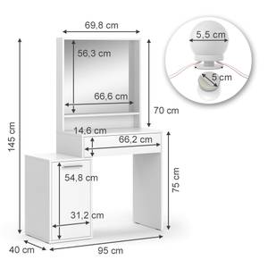 Schminktisch Altea 41318 Weiß