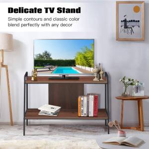 2-stufiges TV-Regal Braun - Holzwerkstoff - 43 x 60 x 89 cm