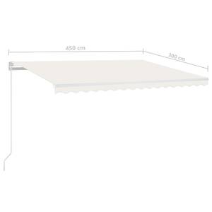 Auvent rétractable 3006542-1 Crème - 300 x 1 x 450 cm