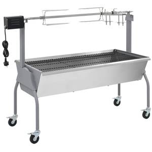 Rôtissoire pour barbecue Argenté - Métal - 129 x 101 x 55 cm