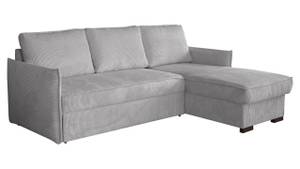 Ecksofa Megan Cord Grau