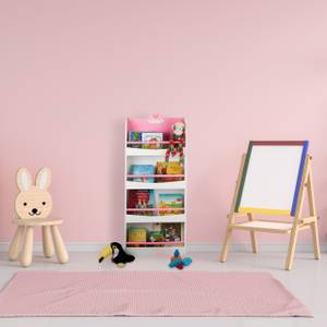 Bücherregal Schwan für Kinder Pink - Weiß - Holzwerkstoff - 51 x 124 x 15 cm