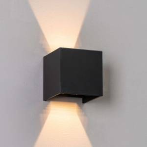 Wandleuchte - Cubic Schwarz - Metall - 10 x 10 x 10 cm