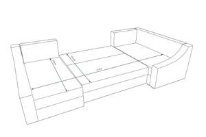 Ecksofa ONG Cremeweiß - Hellgrau - Ecke davorstehend rechts