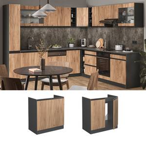 Meuble cuisine R-Line 39720 Anthracite - Imitation chêne truffier de sonoma