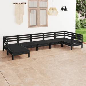 Garten-Lounge-Set Schwarz - Massivholz - Holzart/Dekor - 64 x 29 x 64 cm