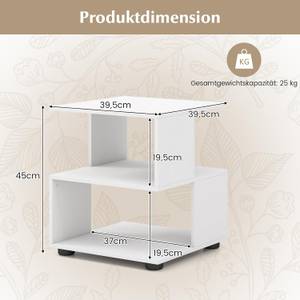 Beistelltisch VH33817ITDE Weiß - Holzwerkstoff - 40 x 45 x 40 cm