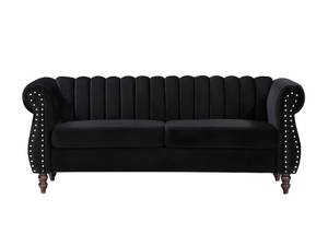 Sofa TRUMBO Schwarz - Textil - 78 x 77 x 195 cm