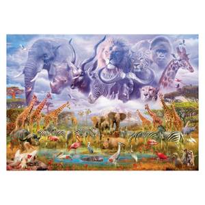 Puzzle Tiere am Wasserloch 1000 Teile Papier - 28 x 6 x 38 cm