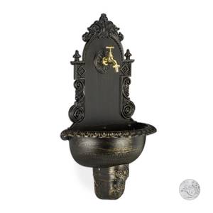 XL Wandbrunnen antik Braun - Gold