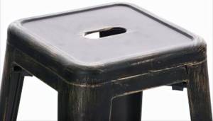 Tabouret de bar Joshua Noir brillant