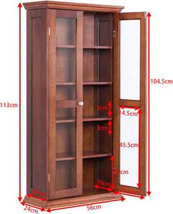 Doppeltüriger Medienschrank Braun - Holzwerkstoff - 24 x 113 x 56 cm