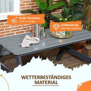 Biertisch-Set 84G-015V00CG Grau - Kunststoff - 140 x 74 x 150 cm