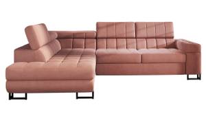 Ecksofa Laris Pink - Ecke davorstehend links