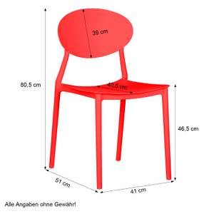 Gartenstuhl 4er Set 2450 Rot