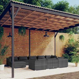 Garten-Lounge-Set (10-teilig) 3013634-6 Anthrazit - Grau