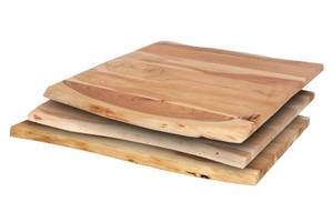 Tischplatte Baumkante CURT Beige - Massivholz - Holzart/Dekor - 60 x 3 x 80 cm
