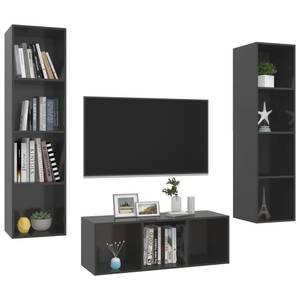 TV-Schrank 3er Set D541 Hochglanz Anthrazit