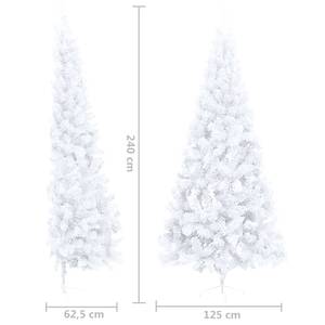 Sapin de noël artificiel Gris - Blanc - 125 x 240 x 125 cm