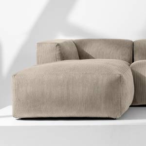 Ecksofa BUFFO 4-Sitzer Beige - Breite: 237 cm - Armlehne beidseitig montierbar - Ecke davorstehend links - Ottomane davorstehend links