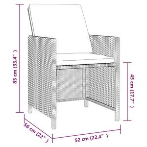 Garten-Essgruppe (9-teilig) 3012316-5 Schwarz