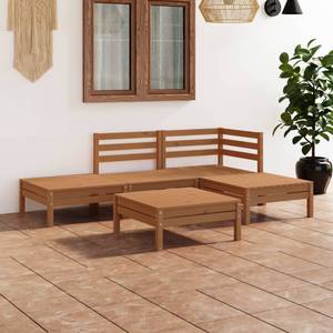 Garten-Lounge-Set Braun - Massivholz - Holzart/Dekor - 64 x 29 x 64 cm