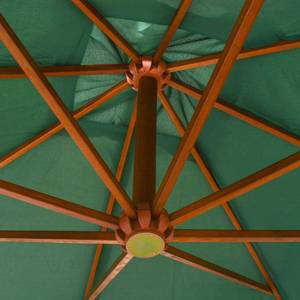 Parasol suspendu 3005780 Vert - Métal - Bois massif - 300 x 280 x 300 cm