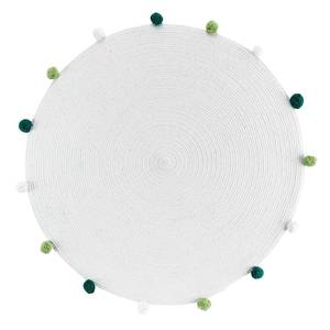 Tapis Pompomparty Bleu - Vert