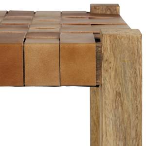 Sitzhocker 45x45cm Braun aus Mangoholz Braun - Massivholz - 45 x 45 x 45 cm