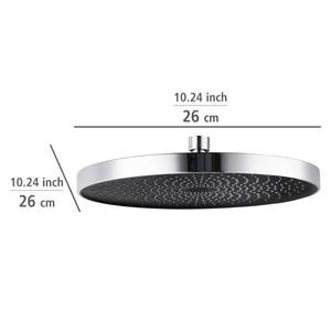 Deckentrainer rund SOFTWATER, Ø 26 cm Silber - Kunststoff - 26 x 5 x 26 cm