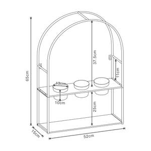 Étagère murale pour plantes Merikarvia Noir - Métal - 52 x 65 x 15 cm