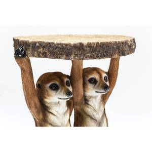 Beistelltisch Animal Meerkat Sisters Braun - Kunststoff - 35 x 52 x 33 cm