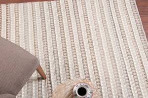 Handgefertigter Teppich Oase der Sinne Beige - Textil - 160 x 230 x 1 cm