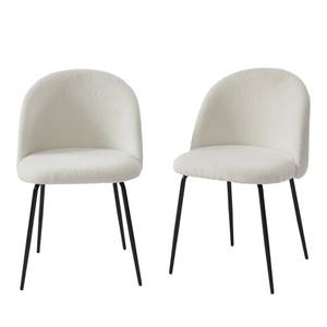 Lot de 2 chaises Aimée Beige - Textile - 52 x 79 x 54 cm