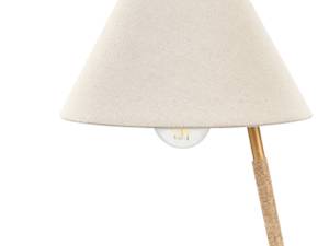 Lampe de table FLEMING Beige - Doré - Fibres naturelles - 17 x 40 x 20 cm