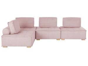 Modulsofa TIBRO 4-tlg Eiche Hell - Pink