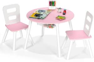 Kindertisch Set Kindersitzgruppe Pink - Holzwerkstoff - 60 x 44 x 60 cm