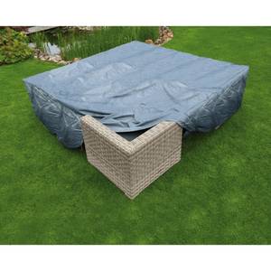 Schaukelabdeckung Grau - Polyrattan - Stein - 250 x 70 x 250 cm