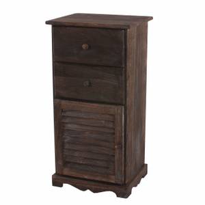 Commode armoire Marron - En partie en bois massif - 40 x 81 x 32 cm
