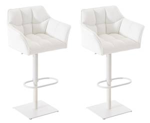 Tabouret de bar Damaso Lot de 2 Blanc - Blanc